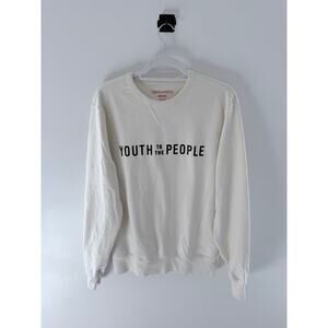 Youth To The People Cream Crewneck Sweater-Size M
